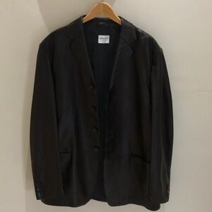 Vintage Black Armani Collezioni Leather Blazer